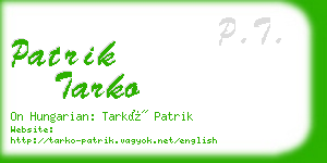 patrik tarko business card